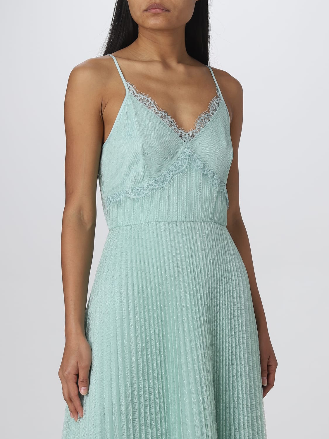 TWINSET DRESS: Twinset dress in plumetis tulle, Mint - Img 3