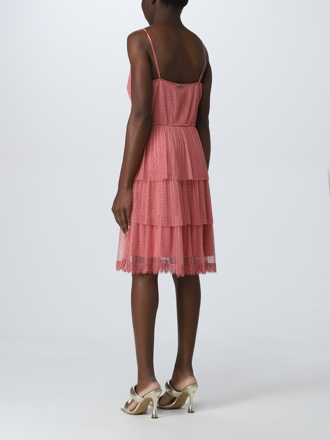 TWINSET DRESS: Twinset dress in plumetis tulle, Pink - Img 2