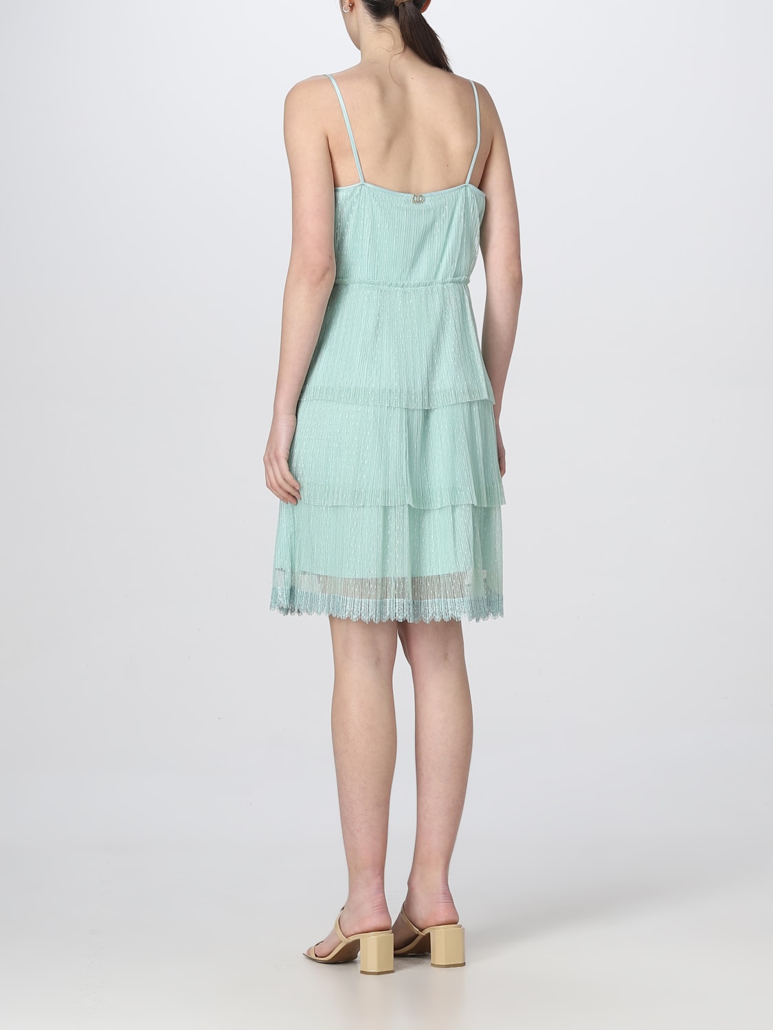 TWINSET DRESS: Twinset dress in plumetis tulle, Mint - Img 2