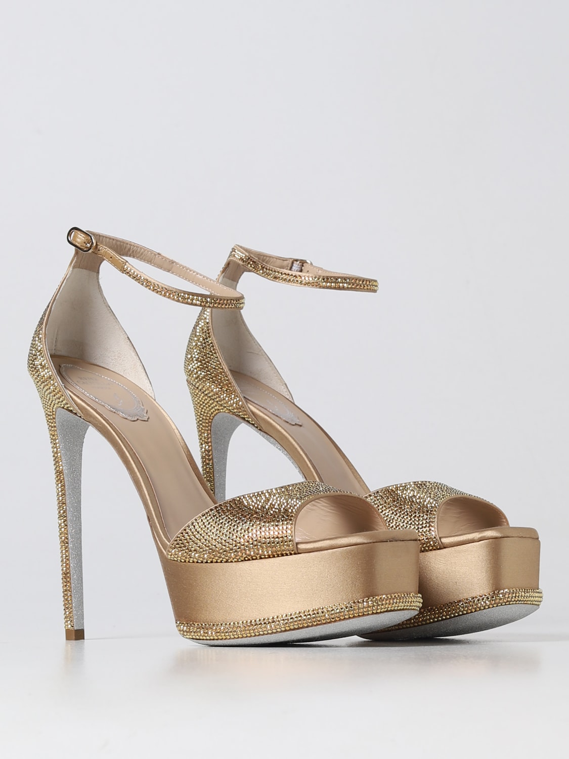 RENE CAOVILLA SANDALEN MIT ABSATZ: Schuhe damen Rene Caovilla, Gold - Img 2