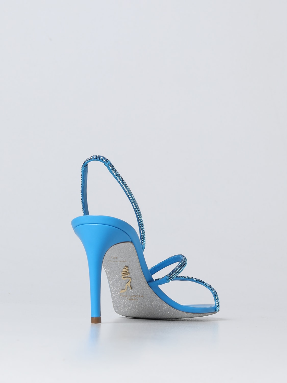 RENE CAOVILLA HEELED SANDALS: Shoes woman Rene Caovilla, Gnawed Blue - Img 3