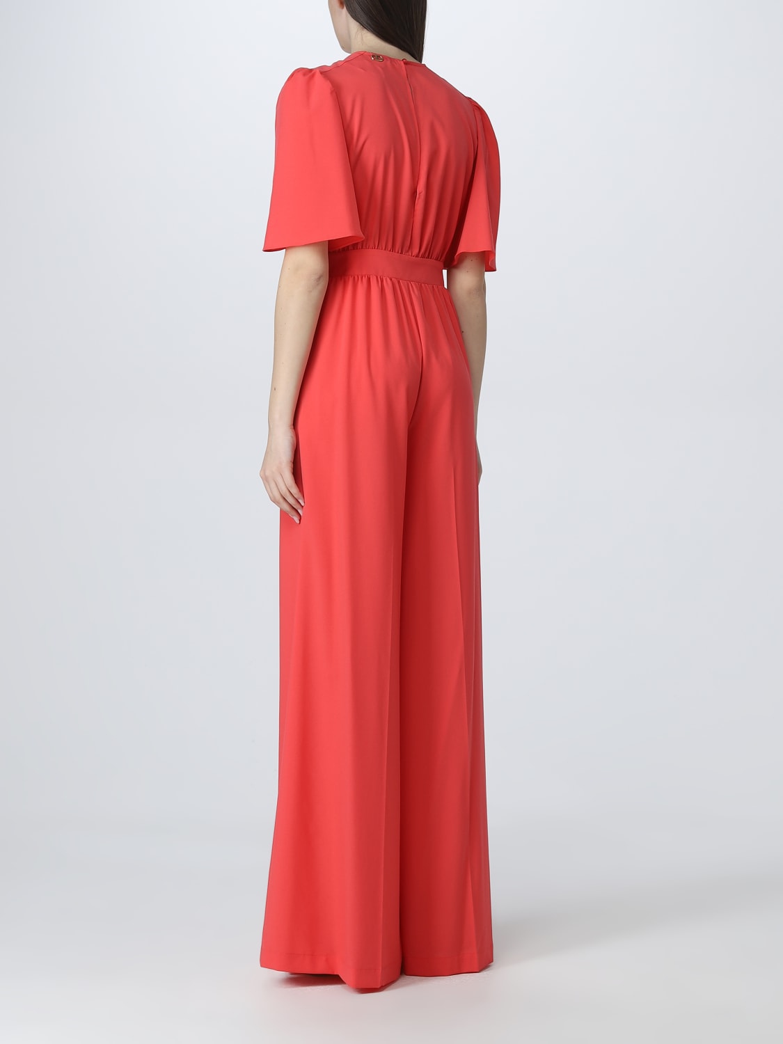 TWINSET JUMPSUITS: Twinset suit in crepe, Coral - Img 2