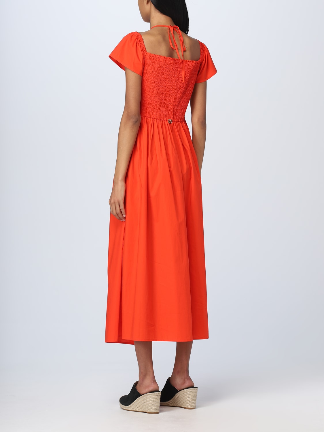 TWINSET DRESS: Twinset dress in poplin, Coral - Img 2