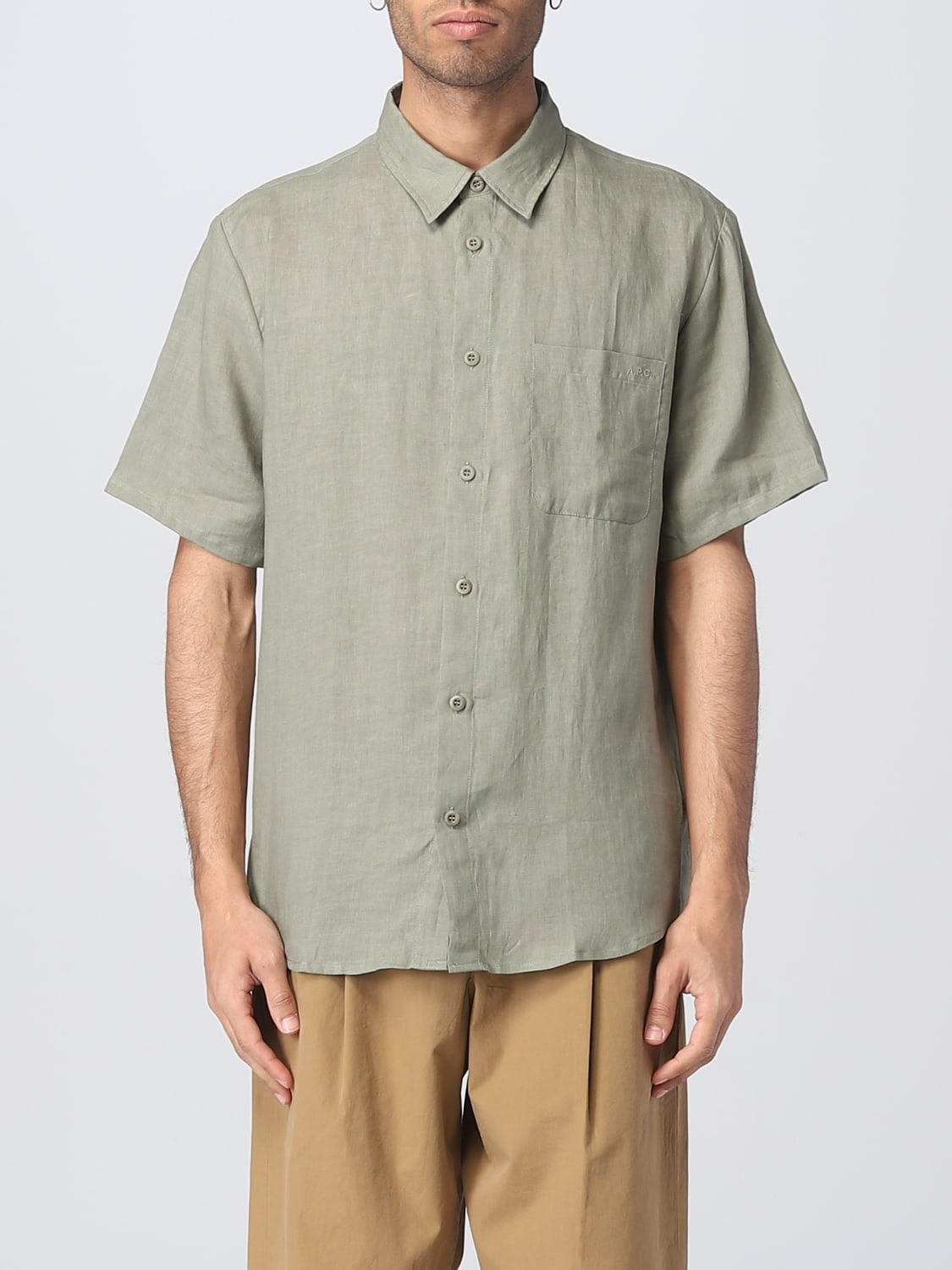 A.P.C. SHIRT: Shirt men A.P.C., Green - Img 1