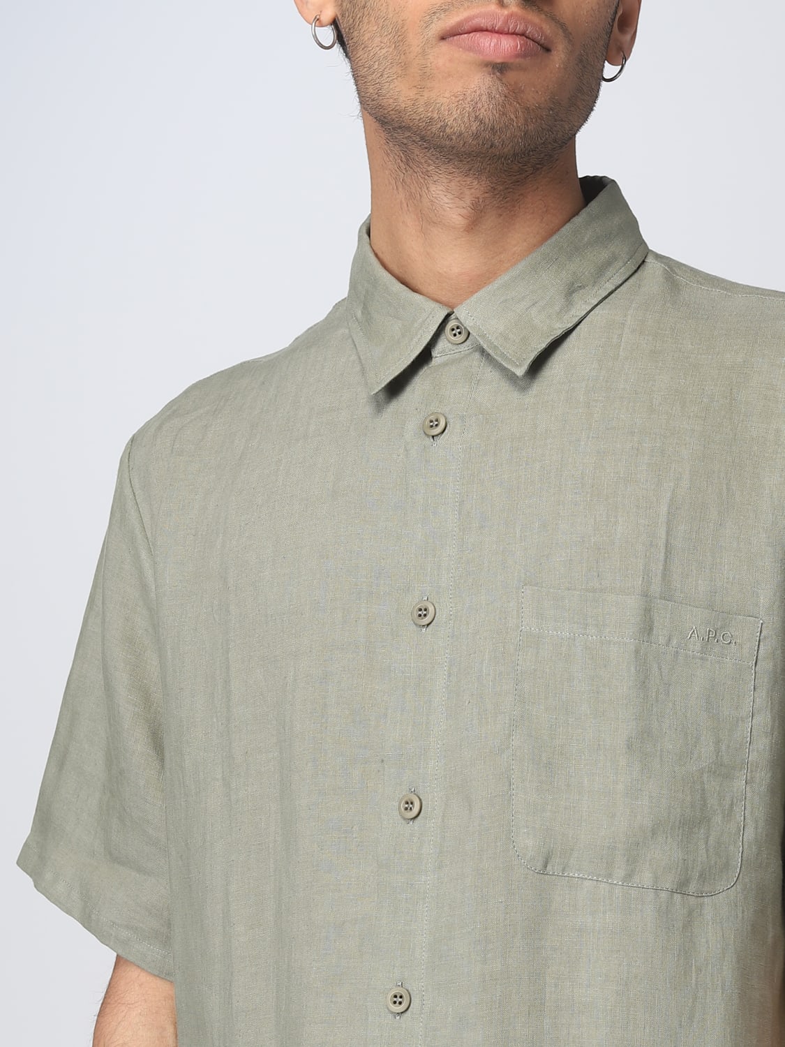 A.P.C. SHIRT: Shirt men A.P.C., Green - Img 4