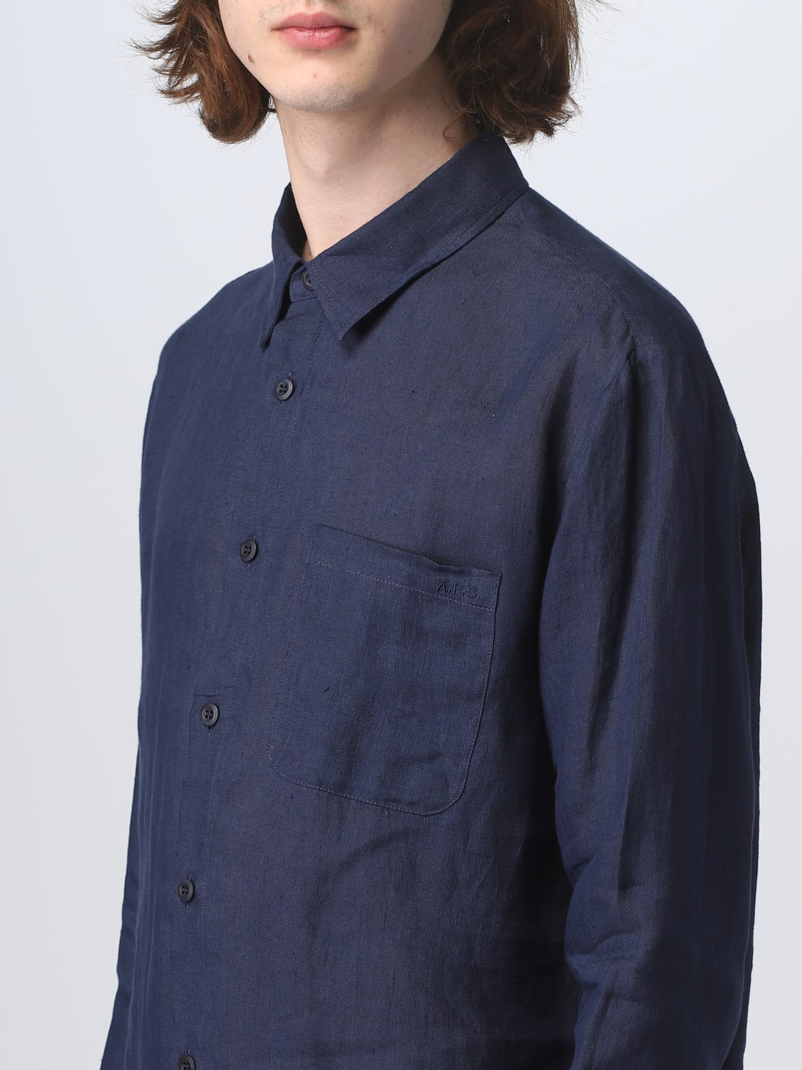 A.P.C. SHIRT: Shirt men A.P.C., Blue - Img 3