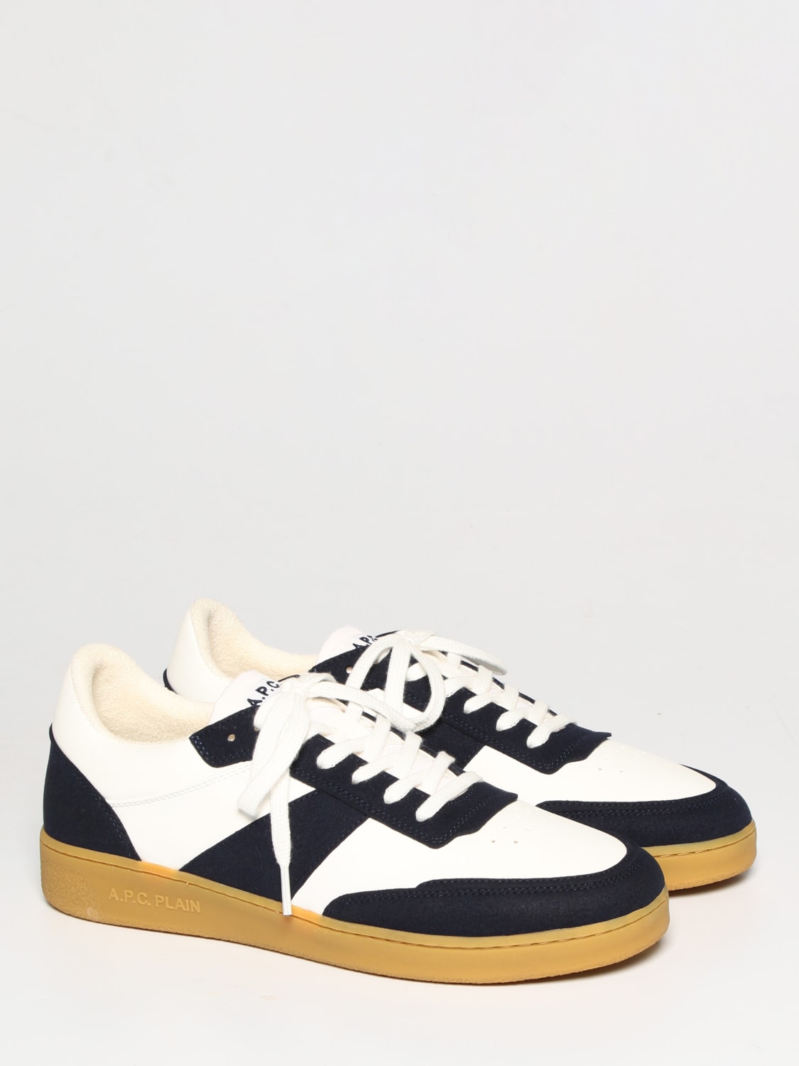 A.P.C. SNEAKERS: Sneakers A.P.C. in pelle sintetica, Blue - Img 2