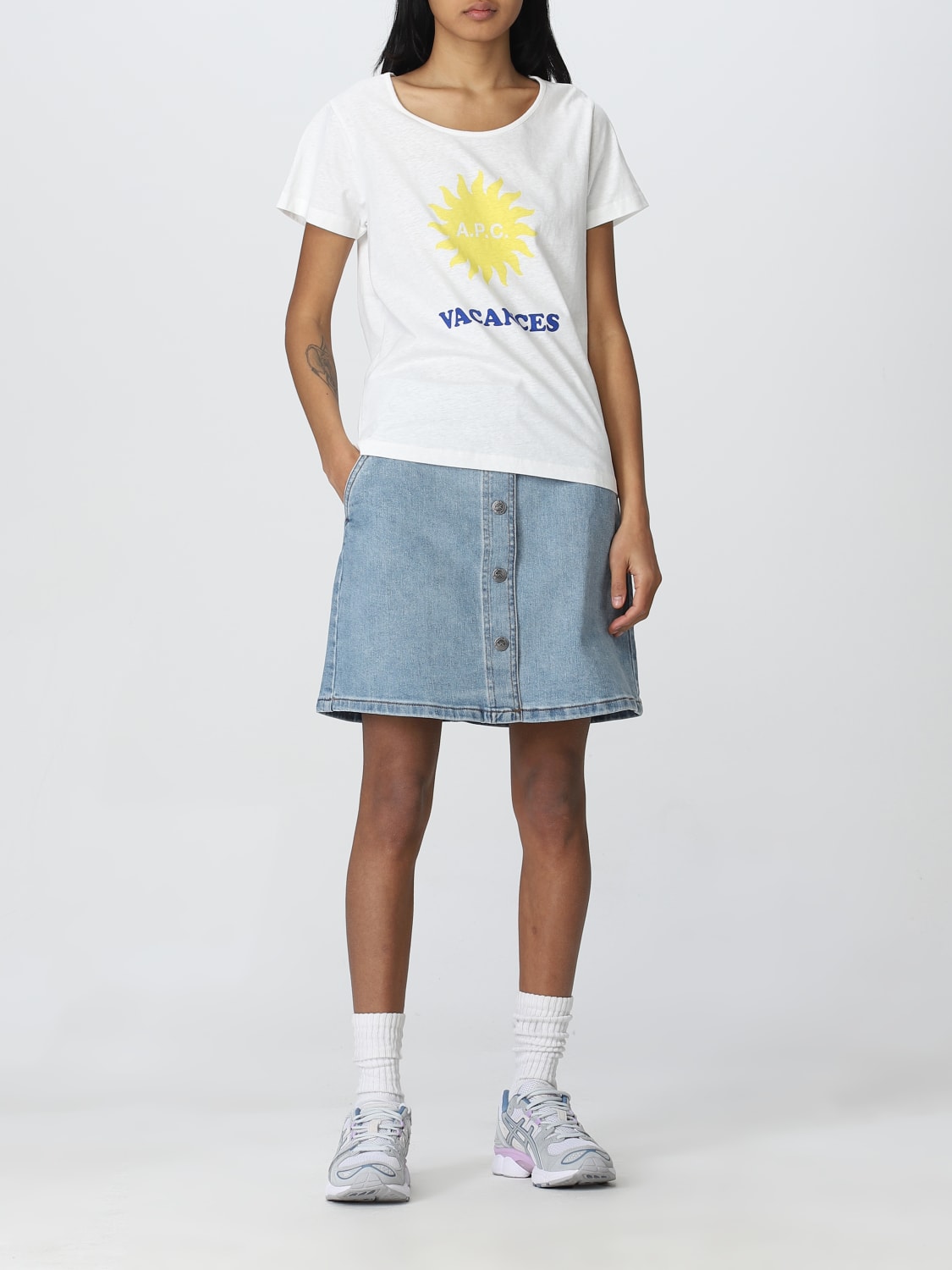 A.P.C. T-SHIRT: T-shirt woman A.P.C., White - Img 2