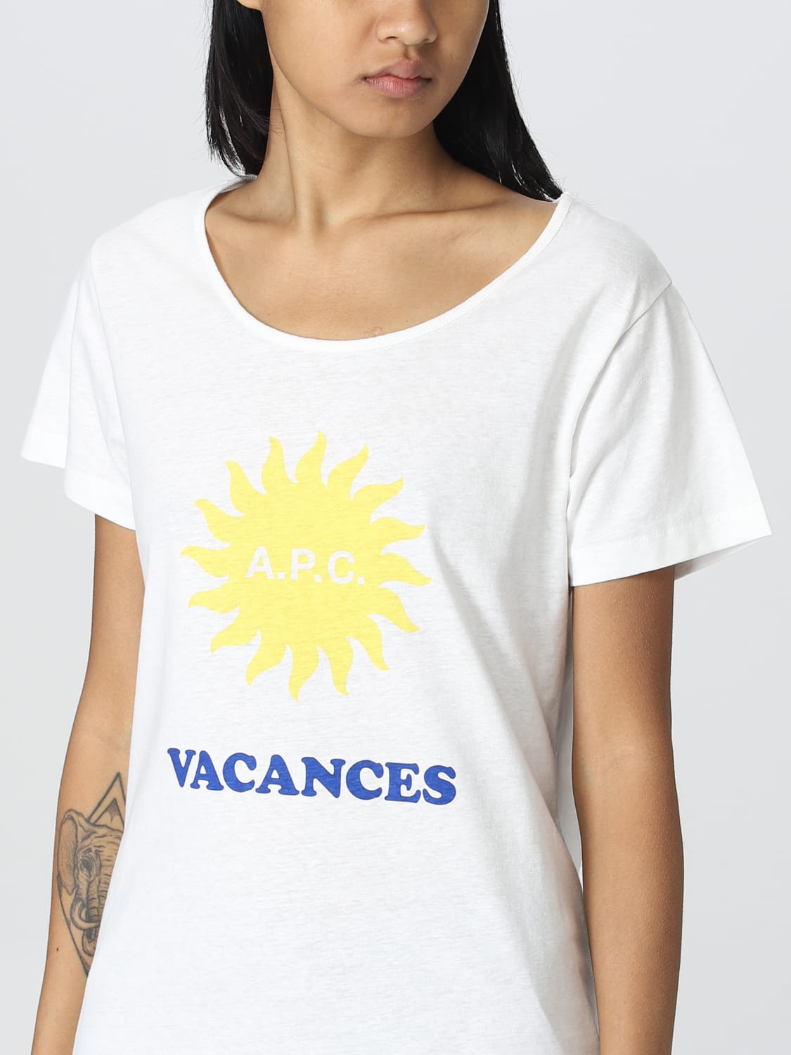 A.P.C. Tシャツ: Tシャツ レディース A.P.C., ホワイト - Img 4