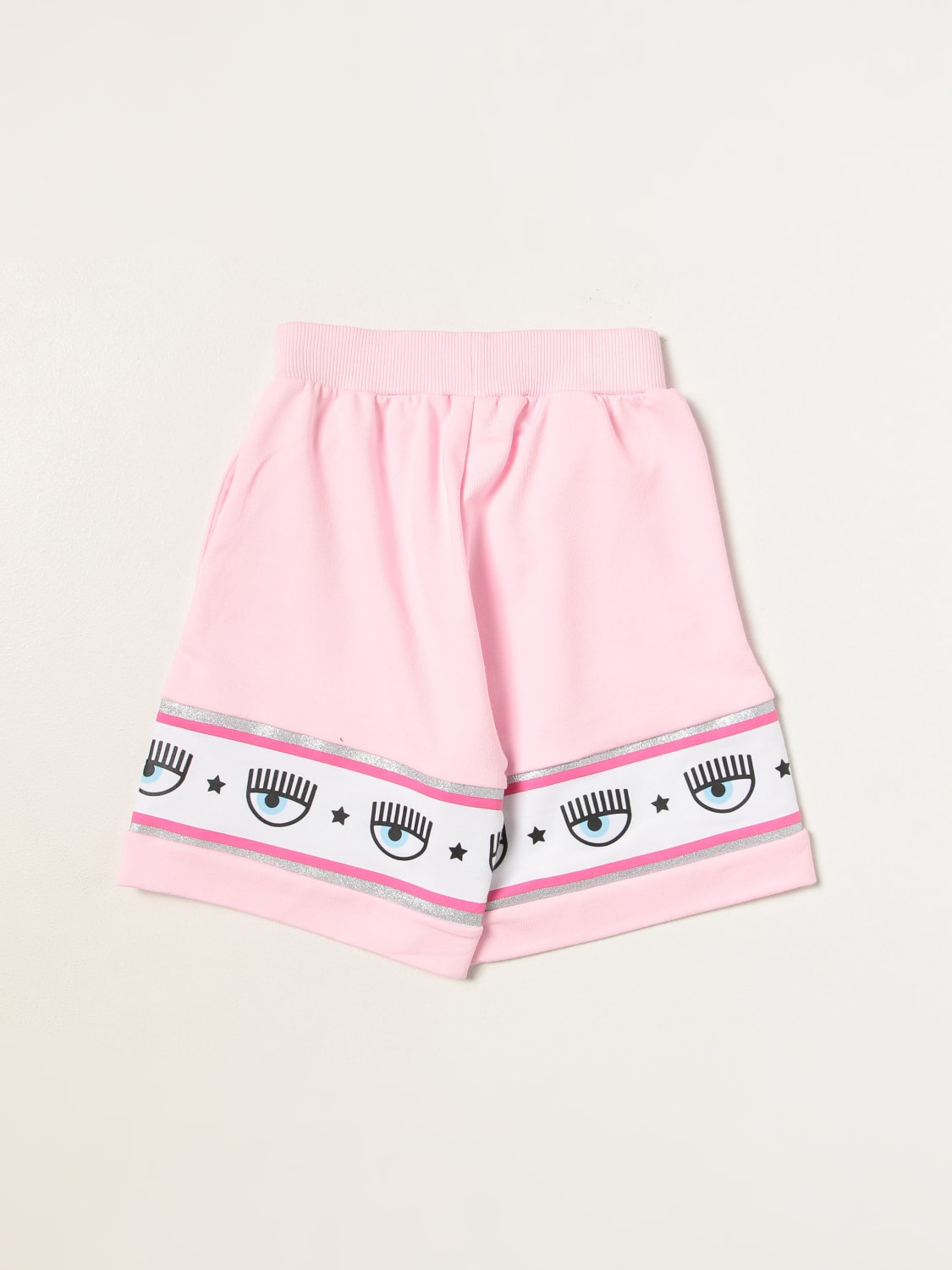 CHIARA FERRAGNI PANTALONCINI: Pantaloncino jogging Chiara Ferragni in cotone con logo, Quarzo - Img 2