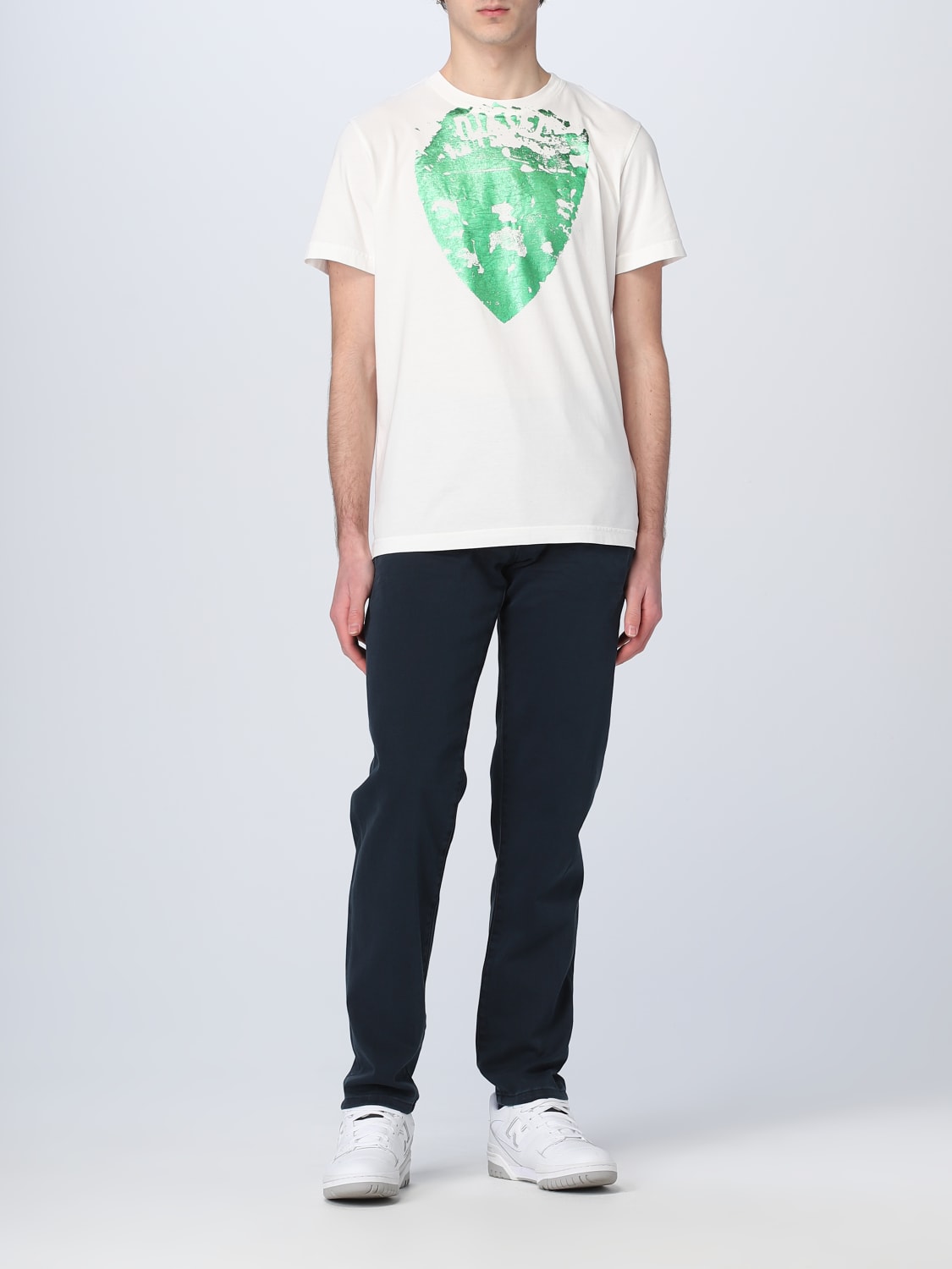 DIESEL T-SHIRT: Diesel cotton t-shirt, White - Img 2