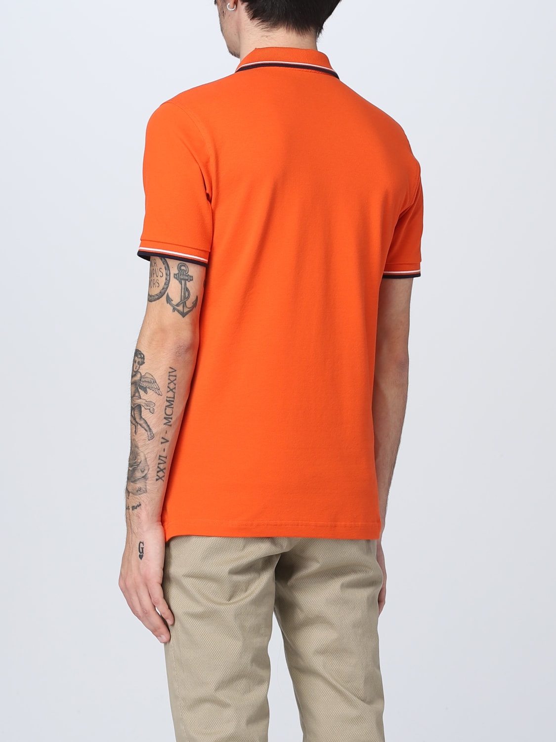 FAY POLO: Polo Fay in misto cotone, Arancione - Img 2