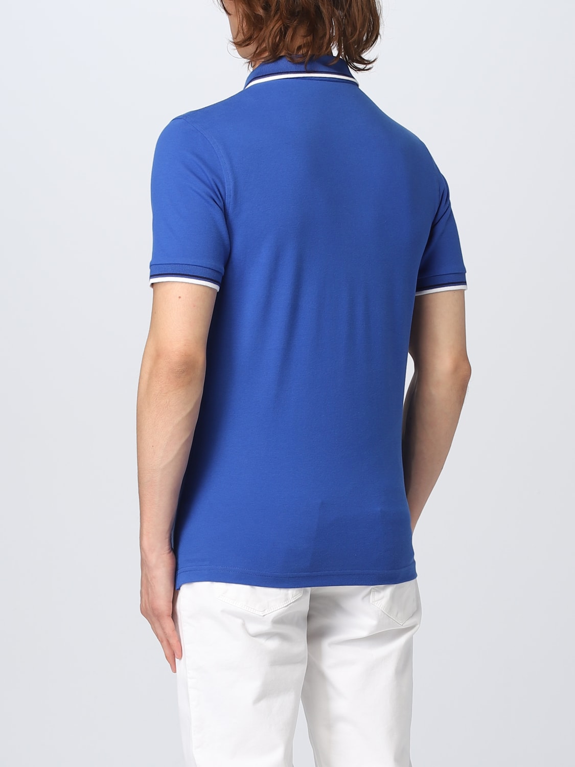 FAY POLO: Polo Fay in misto cotone, Azzurro - Img 2