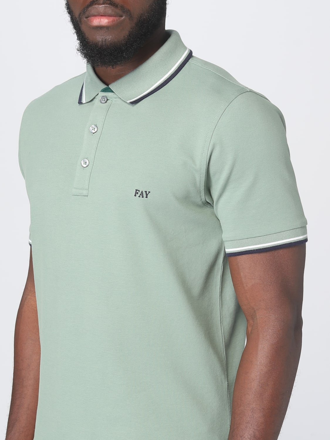 FAY POLO SHIRT: Polo shirt men Fay, Green - Img 3