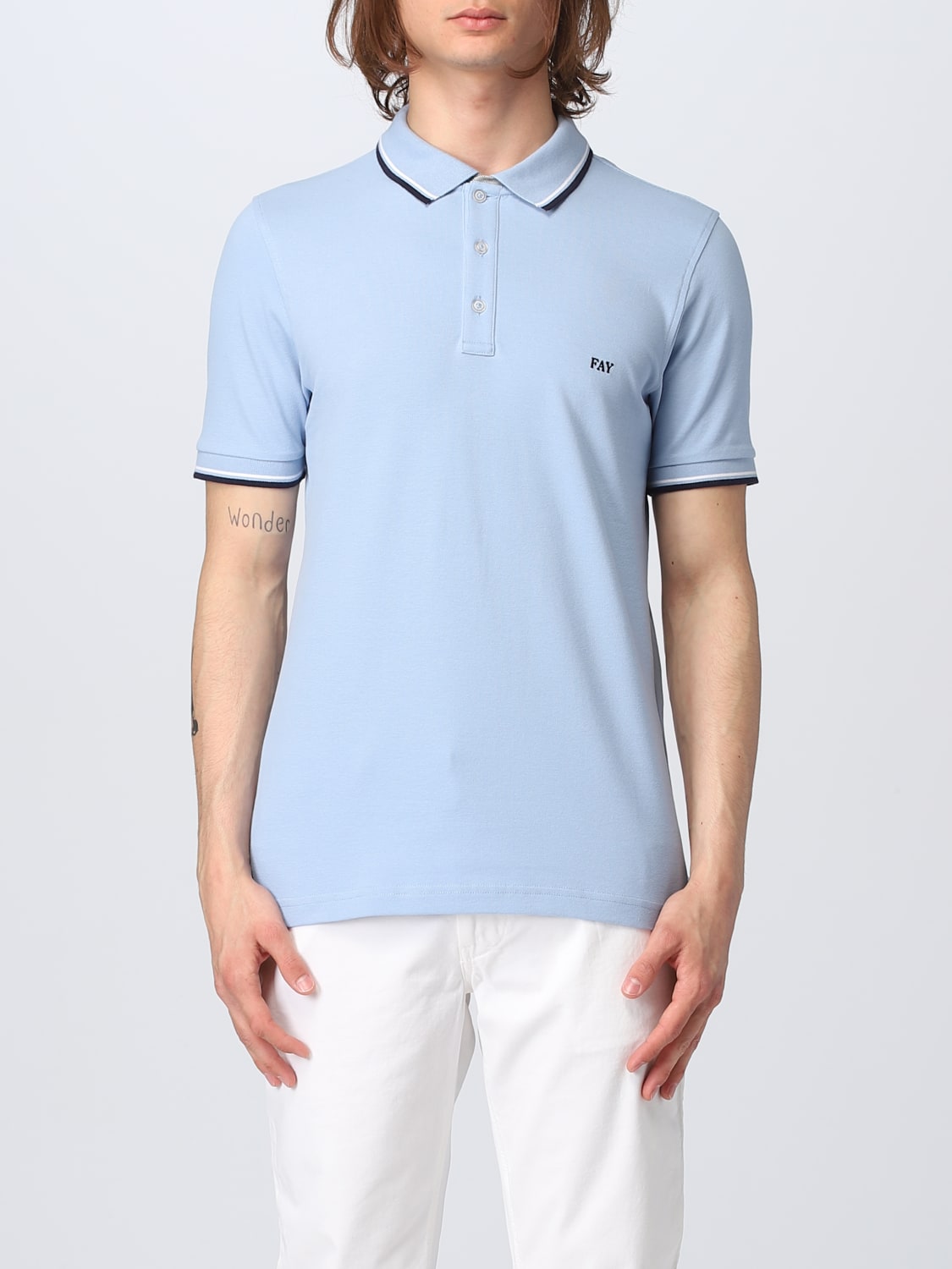 Giglio Polo Fay in misto cotone