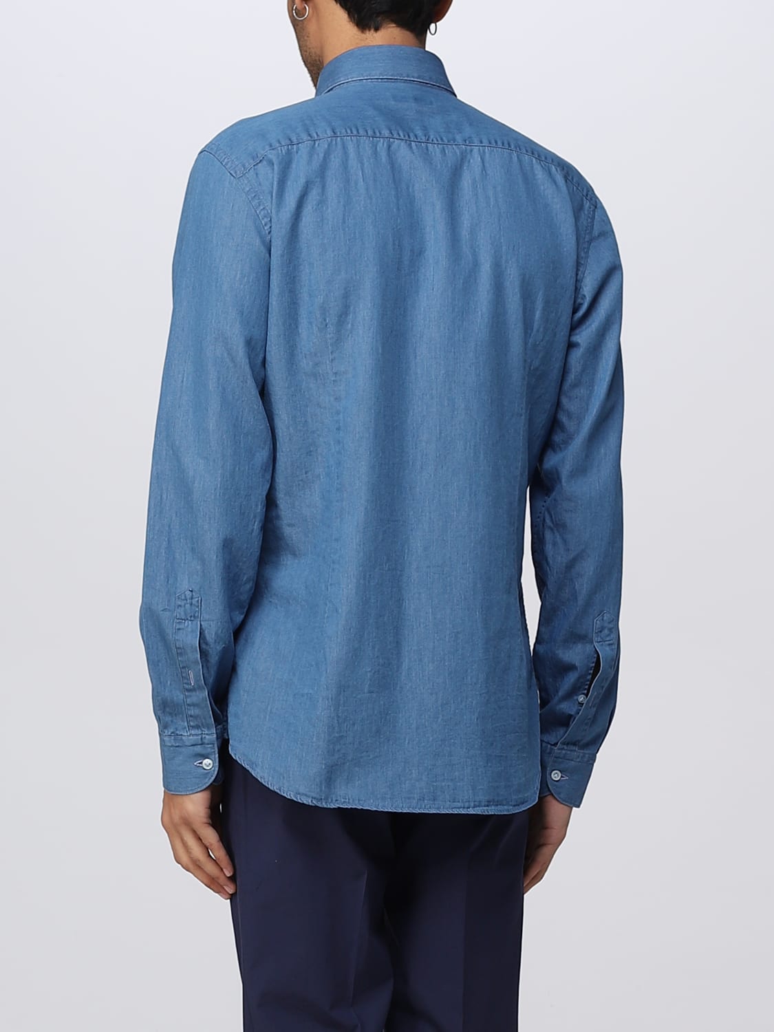 FAY CAMISA: Camisa hombre Fay, Denim - Img 2