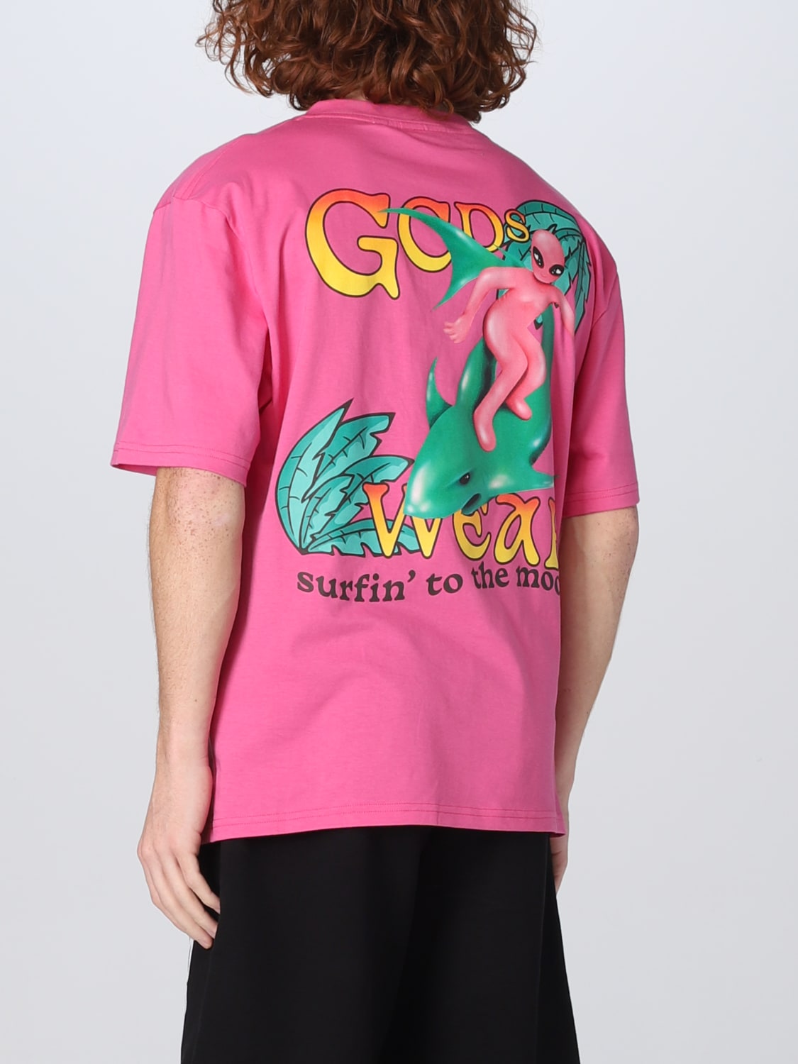 GCDS T-SHIRT: T-shirt men GCDS, Fuchsia - Img 3