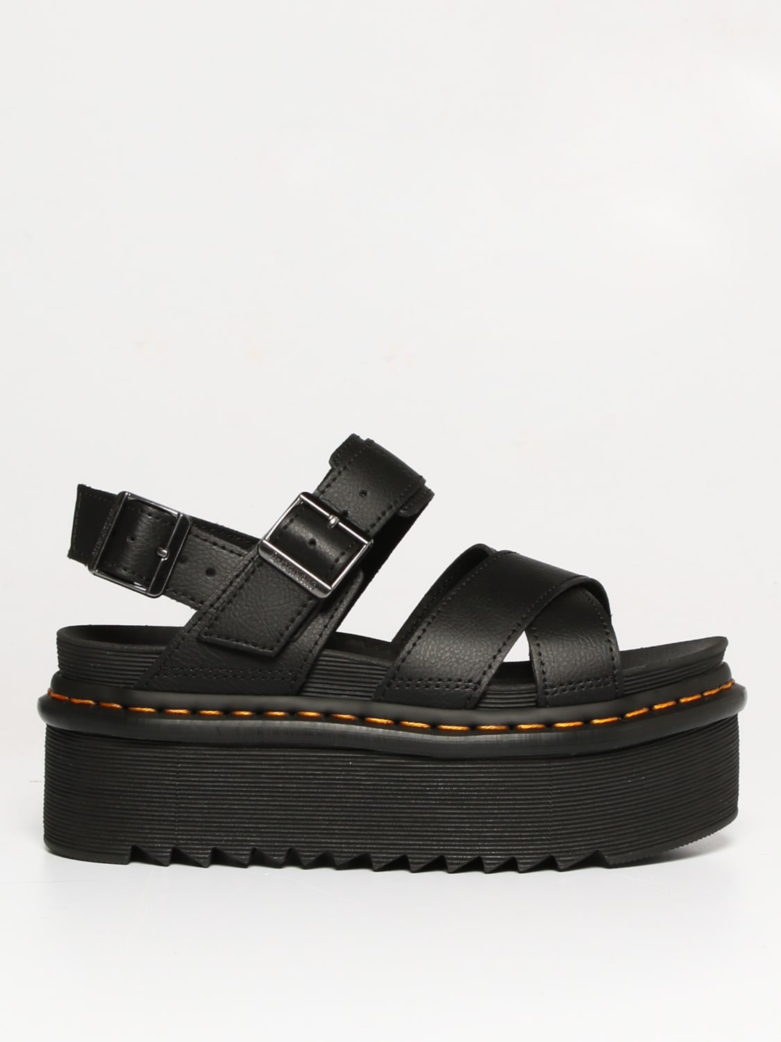 DR. MARTENS FLACHE SANDALEN: Schuhe damen Dr. Martens, Schwarz - Img 1