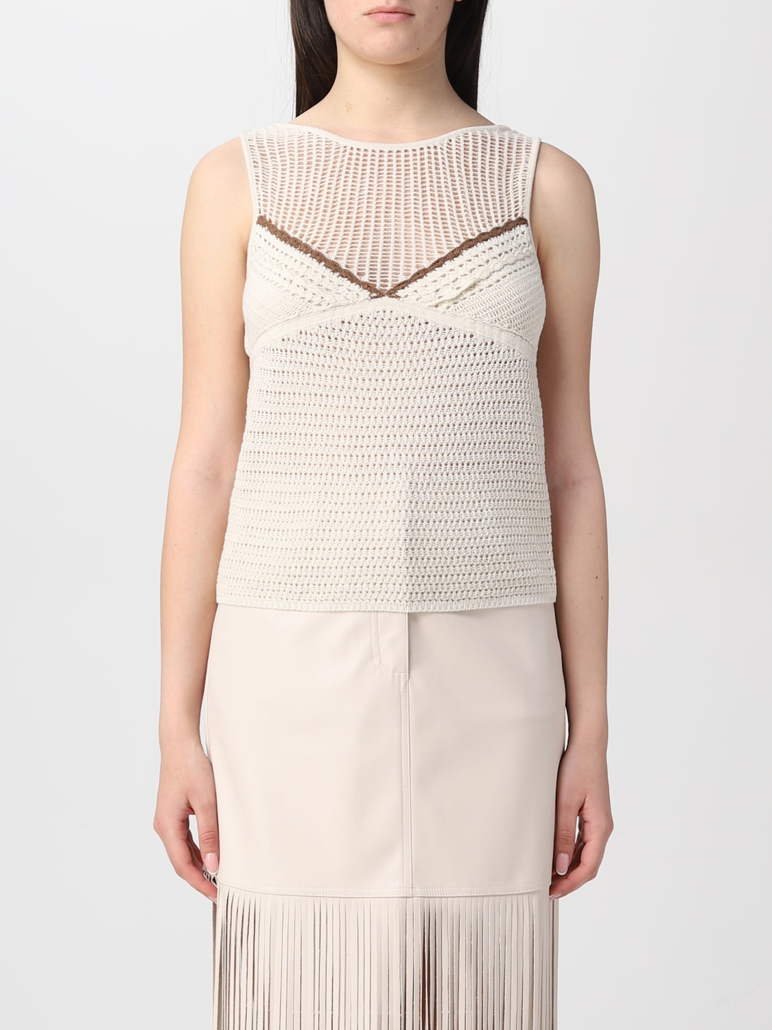 ACTITUDE TWINSET TOP: Top woman Twinset - Actitude, Beige - Img 1