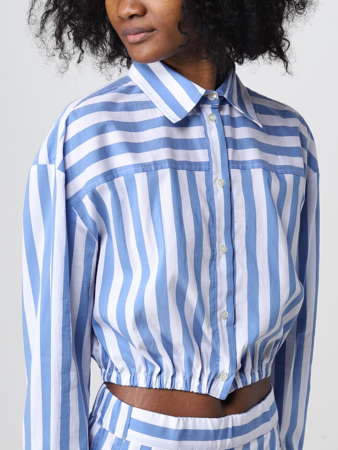 SEMICOUTURE CAMISA: Camisa mujer Semicouture, Azul Claro - Img 4