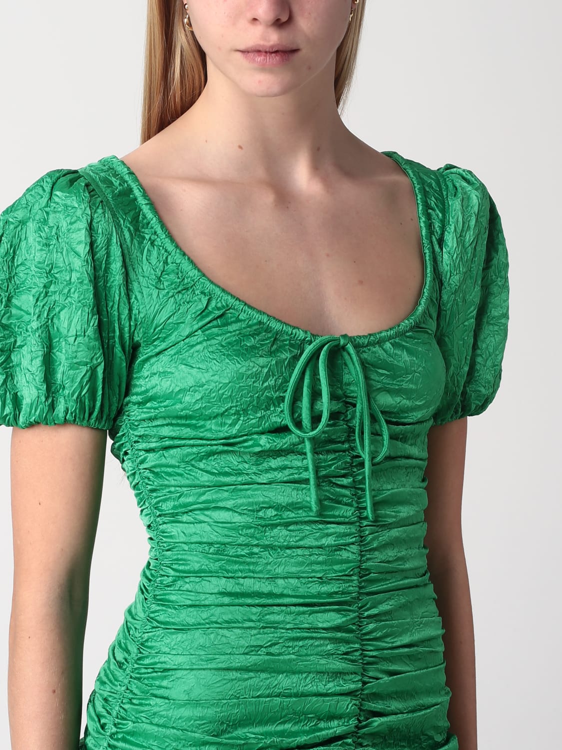 GANNI DRESS: Dress woman Ganni, Green - Img 3