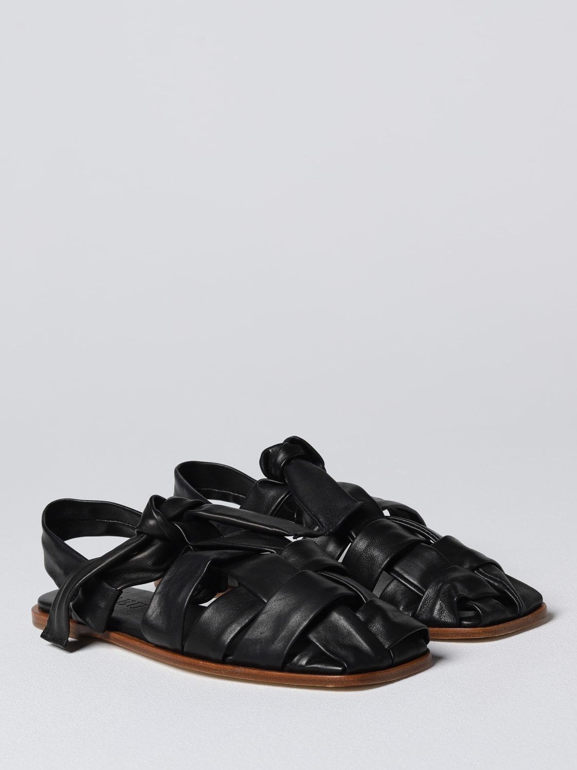 HEREU FLAT SANDALS: Shoes woman Hereu, Black - Img 2