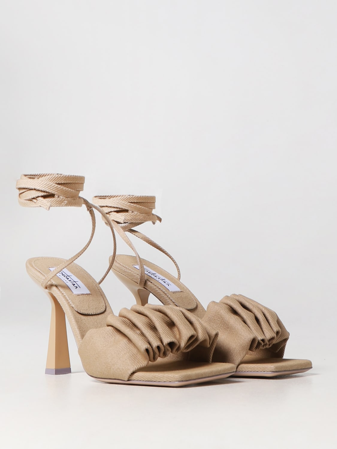 SEBASTIAN MILANO HEELED SANDALS: Shoes woman Sebastian Milano, Beige - Img 2