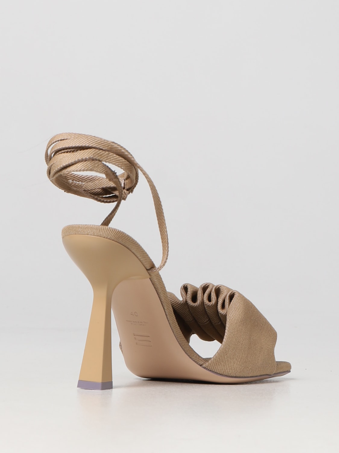 SEBASTIAN MILANO HEELED SANDALS: Shoes woman Sebastian Milano, Beige - Img 3