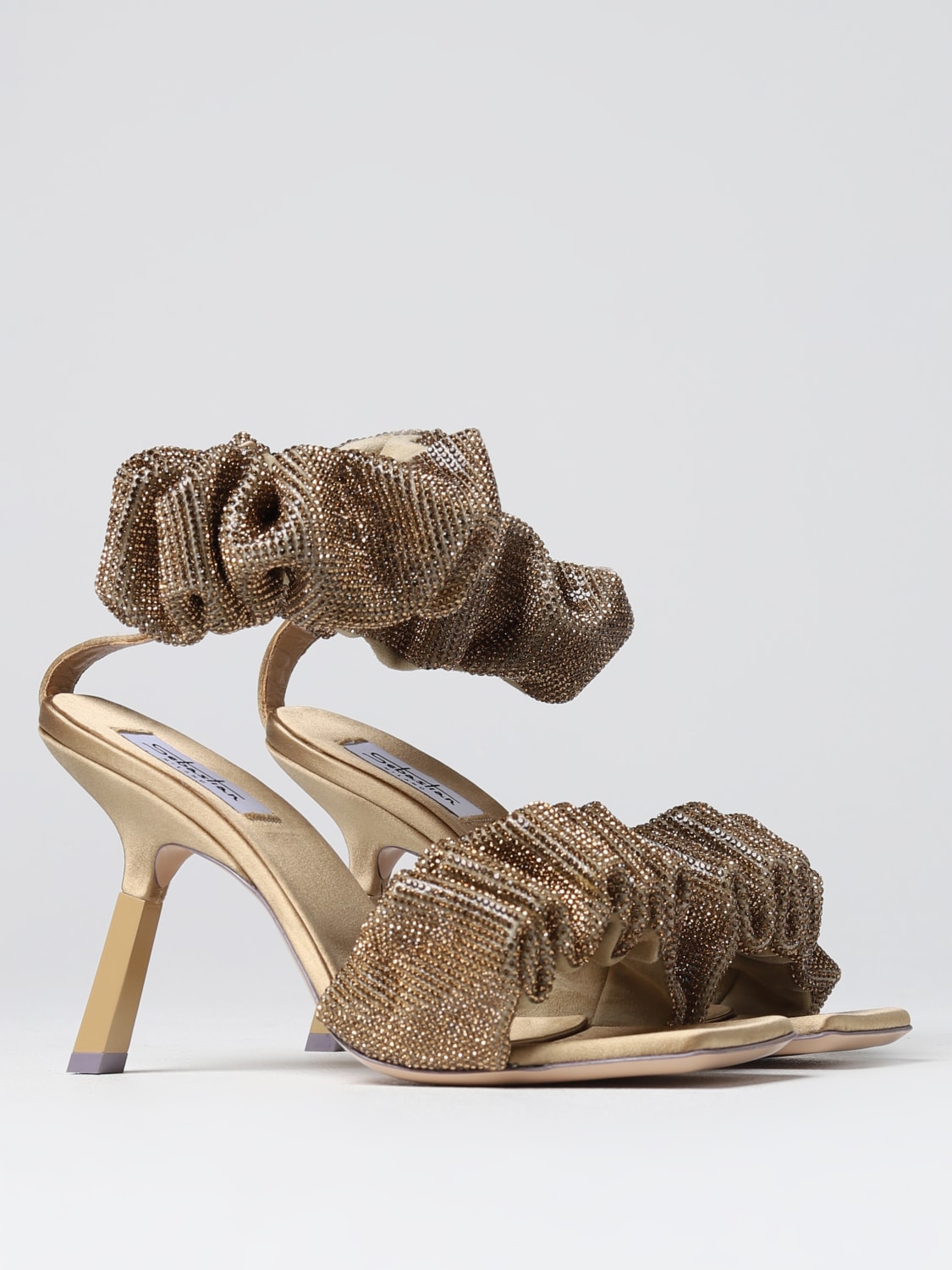 SEBASTIAN MILANO HEELED SANDALS: Shoes woman Sebastian Milano, Beige - Img 2