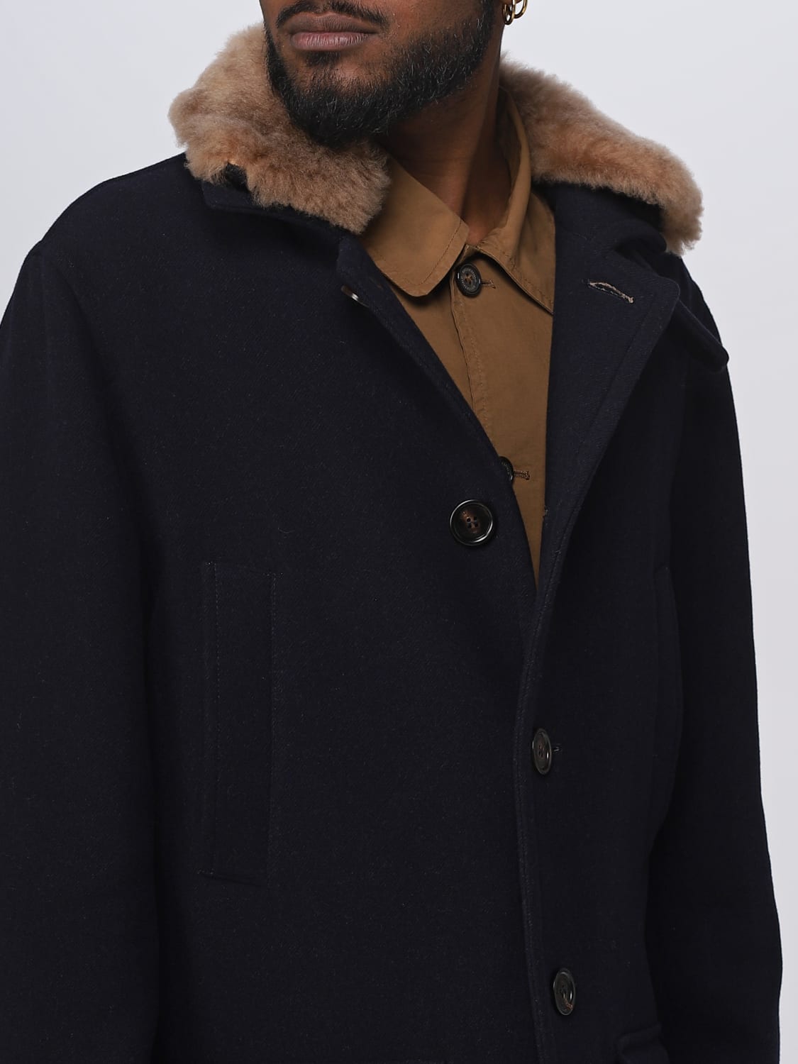 BRUNELLO CUCINELLI COAT: Brunello Cucinelli coat in wool, Navy - Img 5