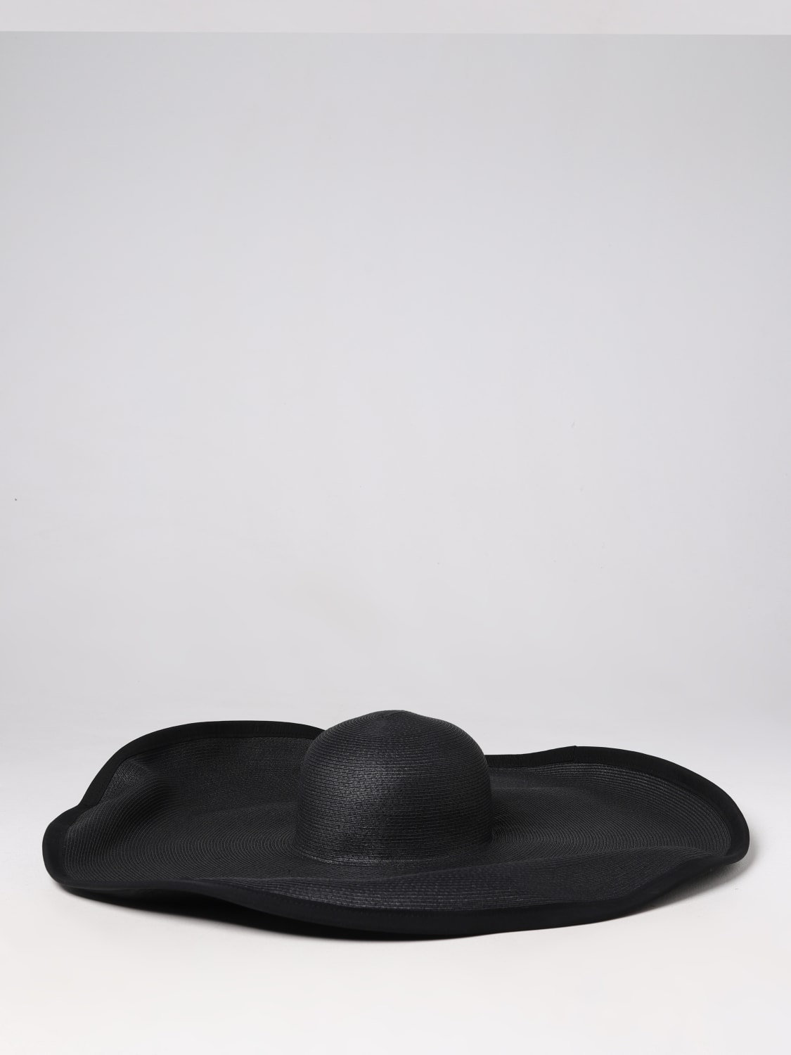 MAX MARA HAT: Max Mara Robert textile paper hat, Black - Img 1