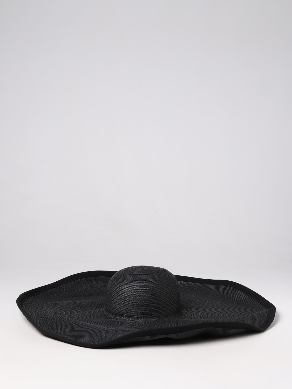 MAX MARA HAT: Max Mara Robert textile paper hat, Black - Img 3