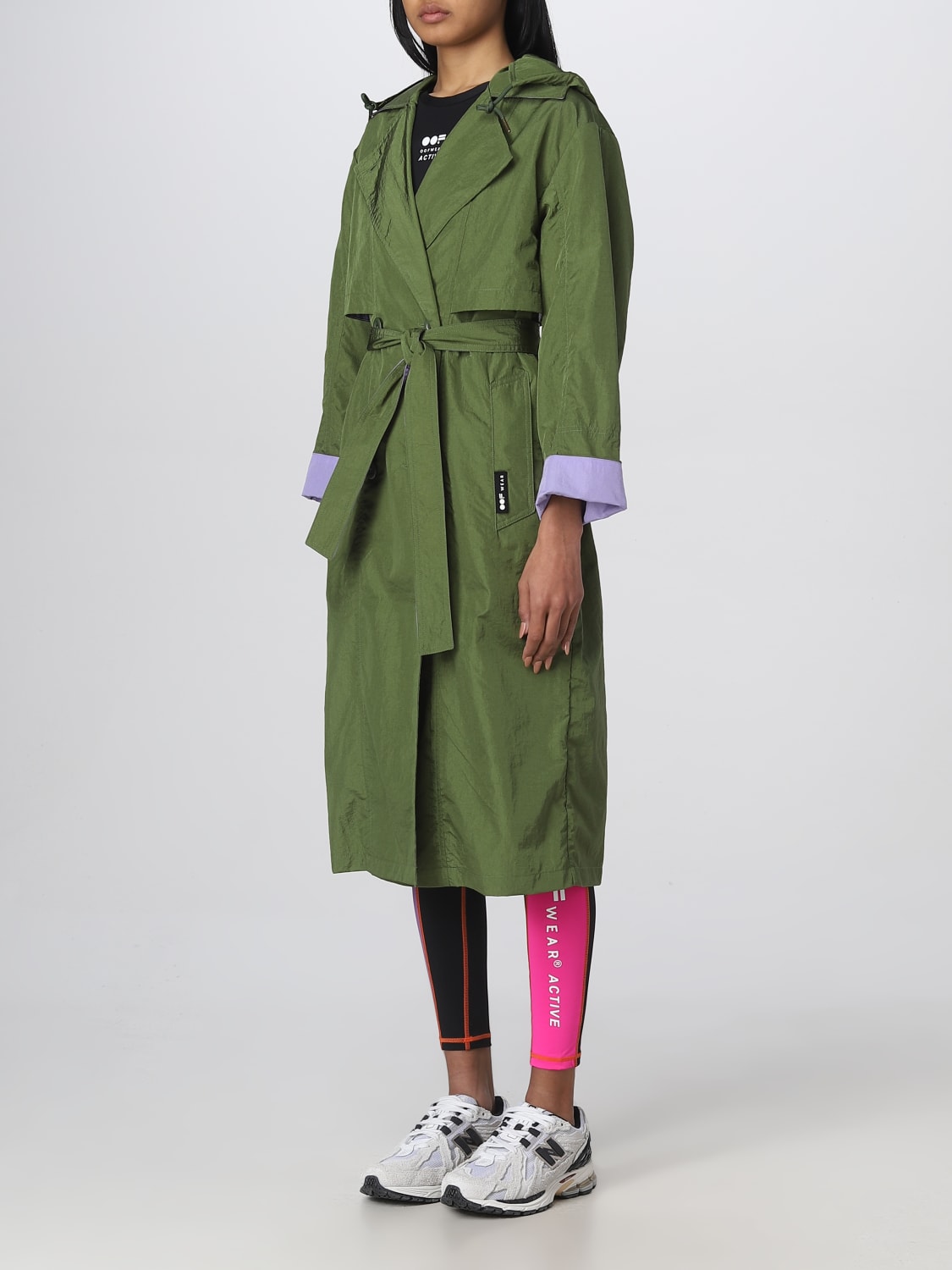 OOF WEAR: Coat woman - Green | OOF WEAR trench coat OFJA9145 OF03