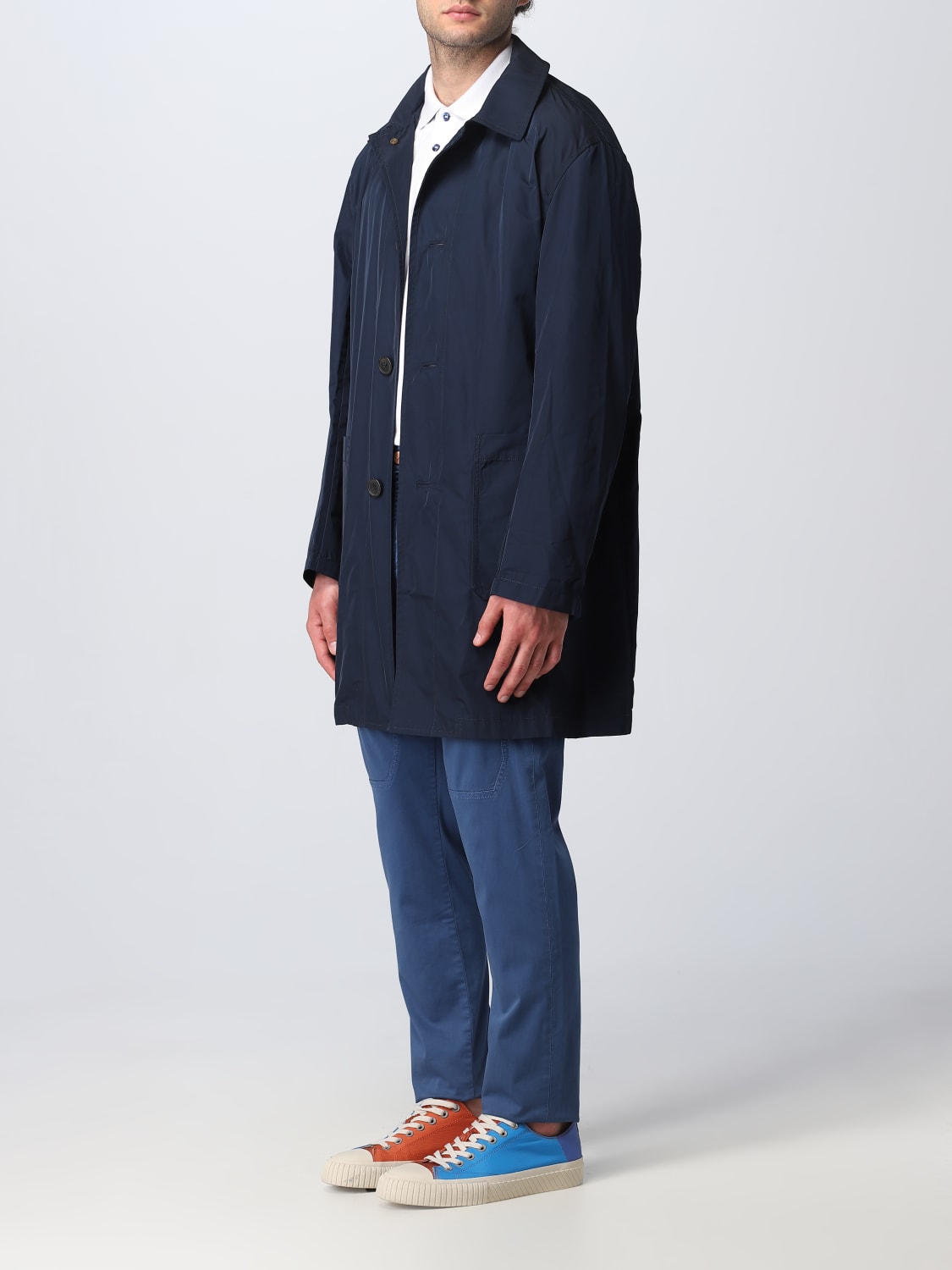 OOF WEAR TRENCH COAT: Coat men OOF WEAR, Blue - Img 3