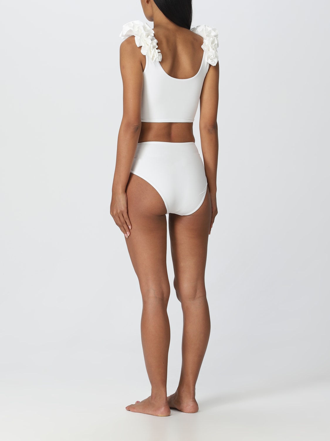 MAYGEL CORONEL COSTUME: Bikini Maygel Coronel in lycra, Bianco - Img 2