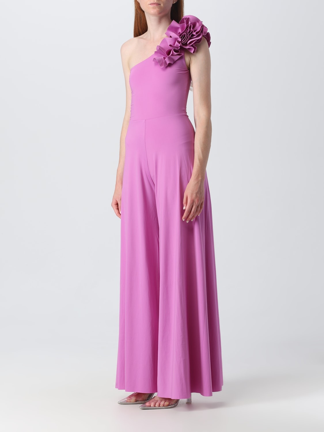 MAYGEL CORONEL TUTA: Tuta Maygel Coronel in tessuto stretch, Viola - Img 3