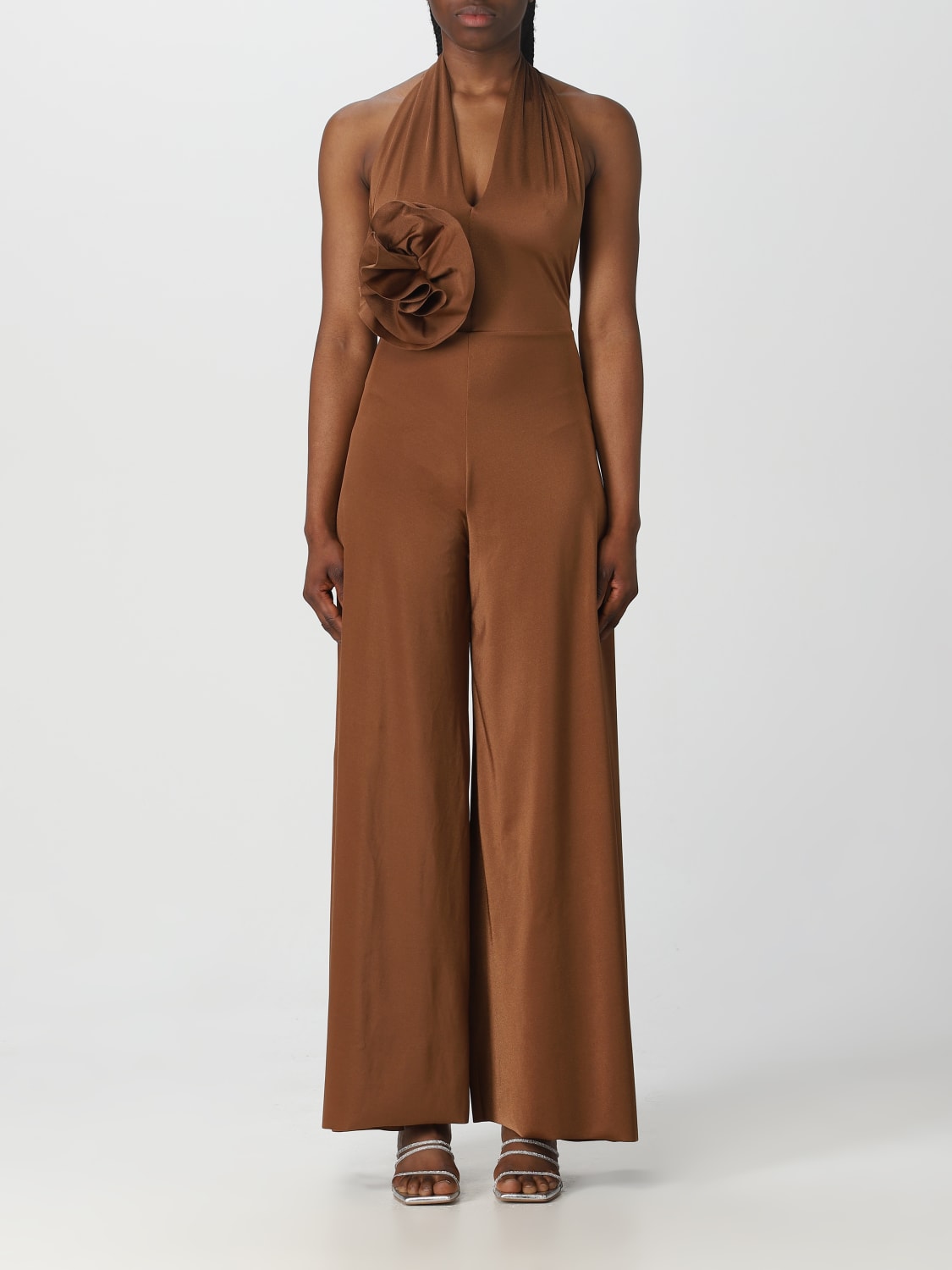MAYGEL CORONEL TUTA: Tuta Maygel Coronel in tessuto stretch, Bronzo - Img 1