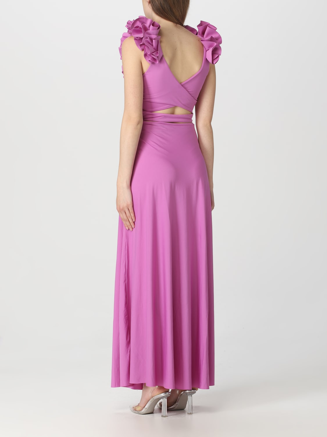 MAYGEL CORONEL ABITO: Abito Maygel Coronel in tessuto stretch, Viola - Img 2