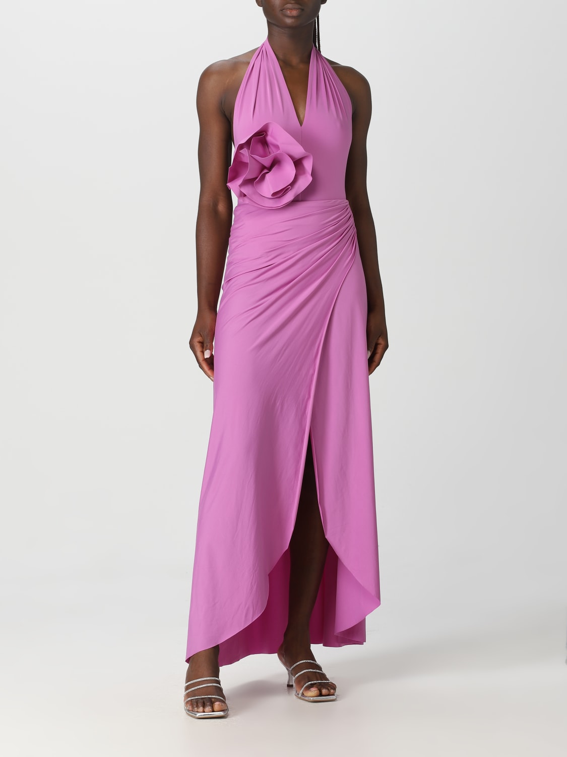 MAYGEL CORONEL GONNA: Gonna Maygel Coronel in tessuto stretch, Viola - Img 2