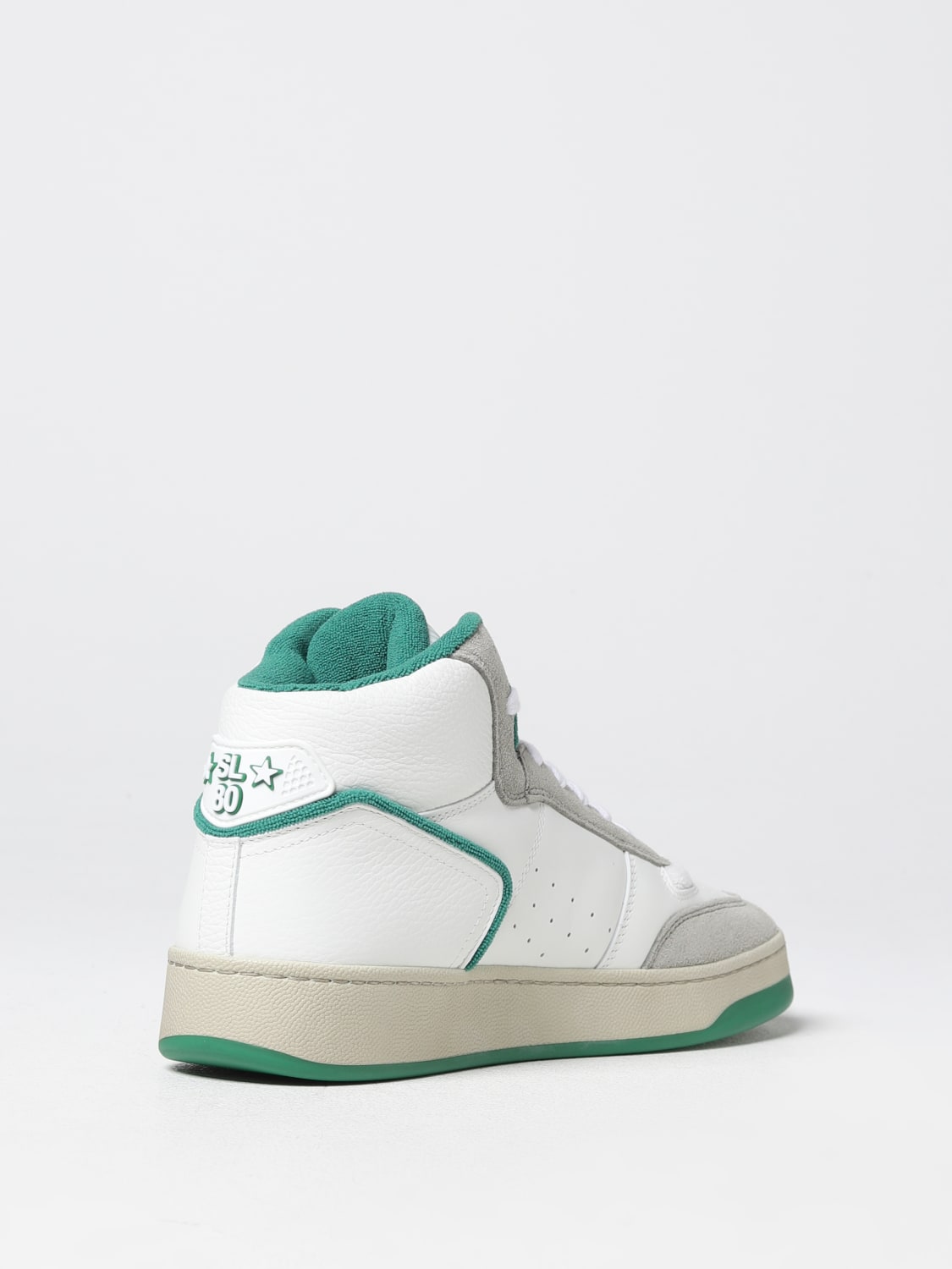 SAINT LAURENT SNEAKERS: Saint Laurent leather sneakers, White - Img 3