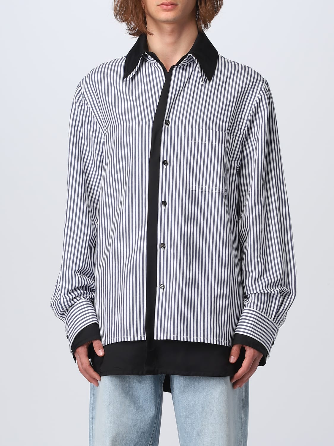 BOTTEGA VENETA SHIRT: Bottega Veneta shirt in cotton and linen, White - Img 1