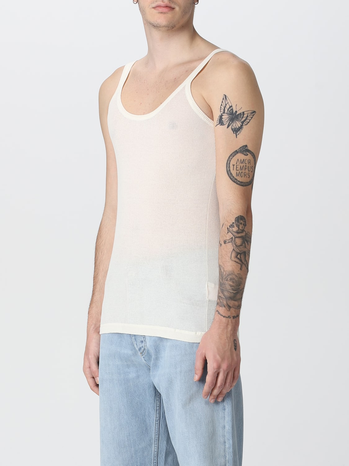 BOTTEGA VENETA TANK TOP: Bottega Veneta cotton tank top, White - Img 4