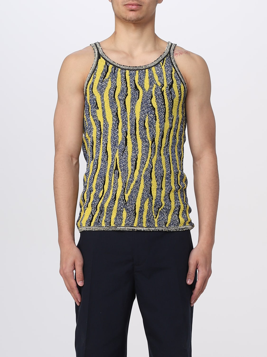 BOTTEGA VENETA TANK TOP: Bottega Veneta viscose blend tank top, Yellow - Img 1