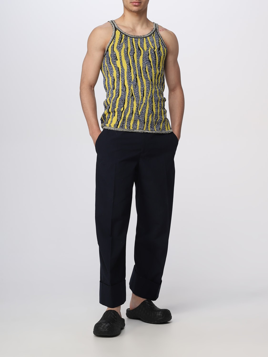 BOTTEGA VENETA TANK TOP: Bottega Veneta viscose blend tank top, Yellow - Img 2