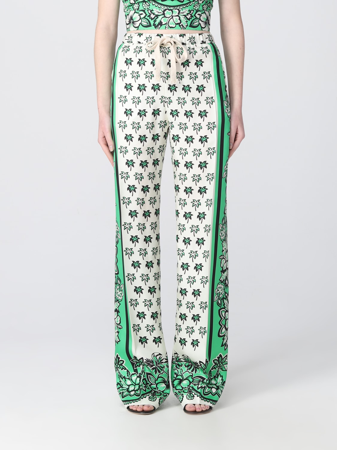 RED VALENTINO PANTS: Pants woman Red Valentino, Green - Img 1