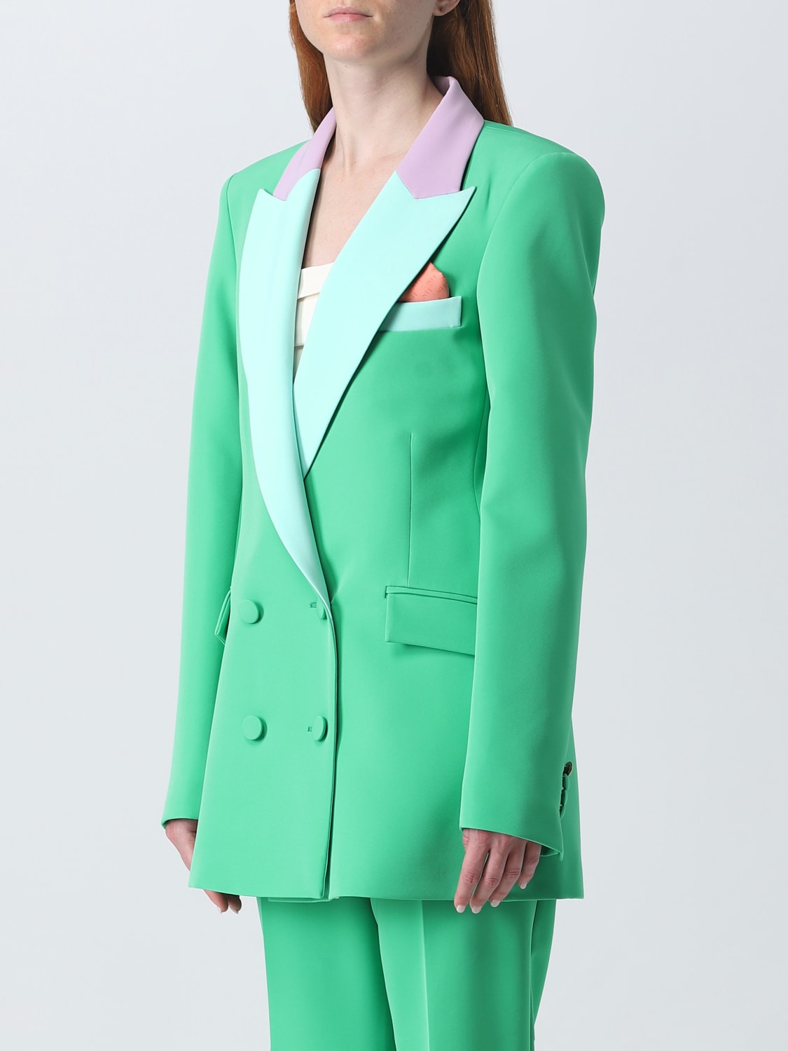 HEBE STUDIO BLAZER: Blazer femme Hebe Studio, Vert - Img 4