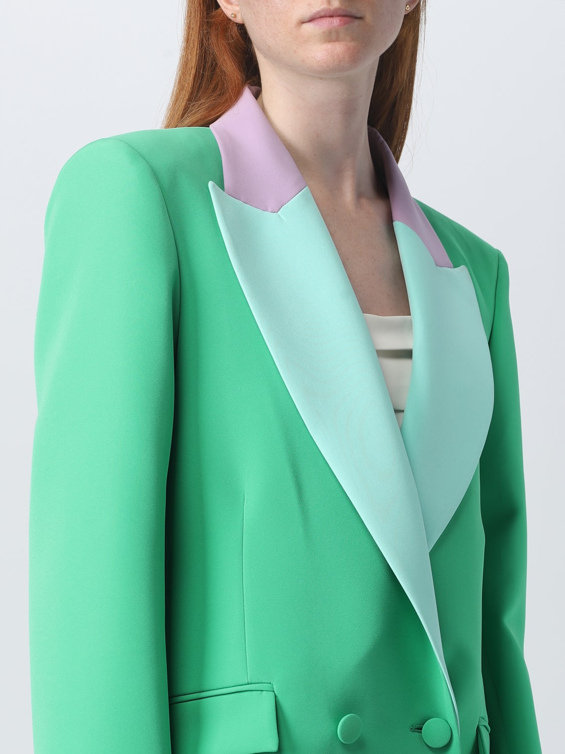 HEBE STUDIO BLAZER: Blazer femme Hebe Studio, Vert - Img 5