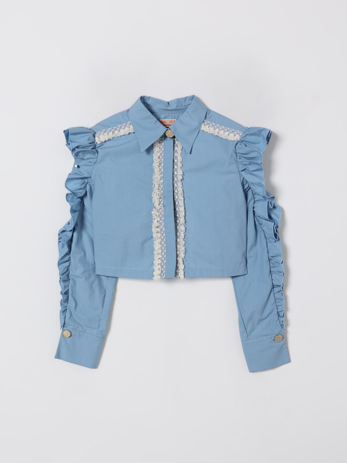 ELISABETTA FRANCHI LA MIA BAMBINA SHIRT: Shirt kids Elisabetta Franchi La Mia Bambina, Sky Blue - Img 1
