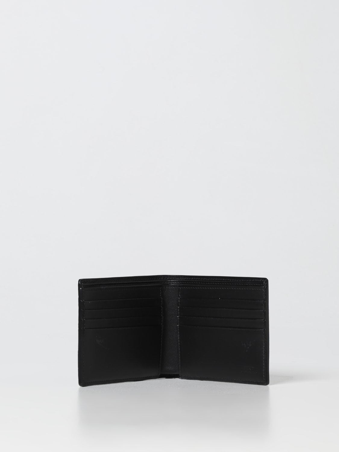 FENDI WALLET: FF Diagonal Fendi coated cotton and leather wallet, Tobacco - Img 2