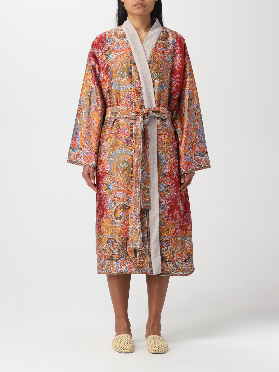 ETRO HOME BATHROBES: ホームウェア レディース Etro Home, ベージュ - Img 1